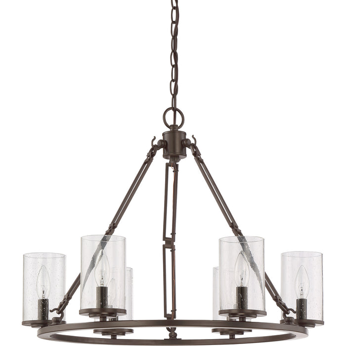Six Light Chandelier from the Buchanan collection in Western Bronze finish