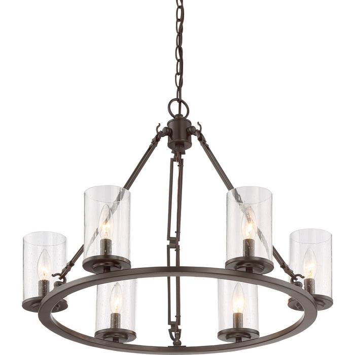 Six Light Chandelier from the Buchanan collection in Western Bronze finish