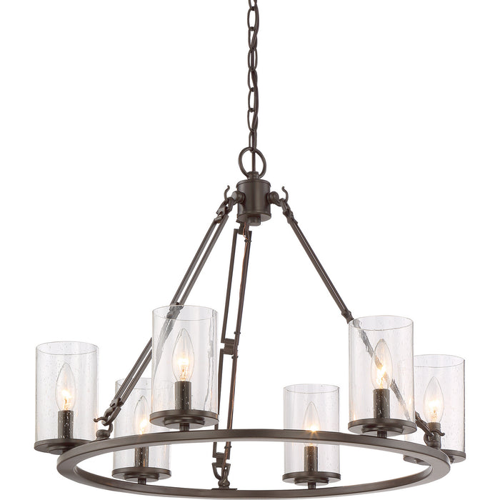 Six Light Chandelier from the Buchanan collection in Western Bronze finish