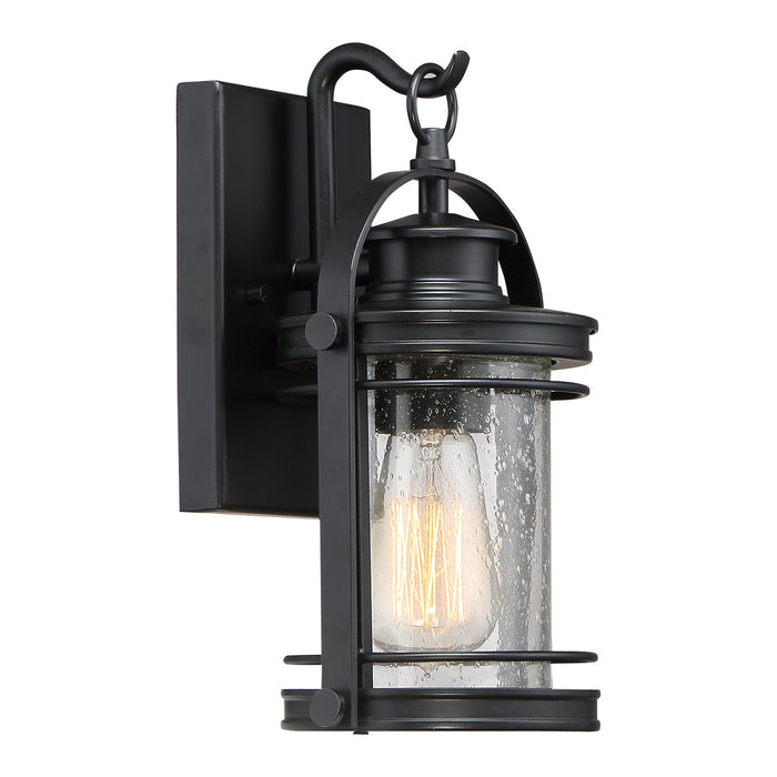 One Light Outdoor Wall Lantern from the Booker collection in Mystic Black finish