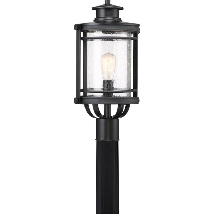 One Light Outdoor Post Mount from the Booker collection in Mystic Black finish