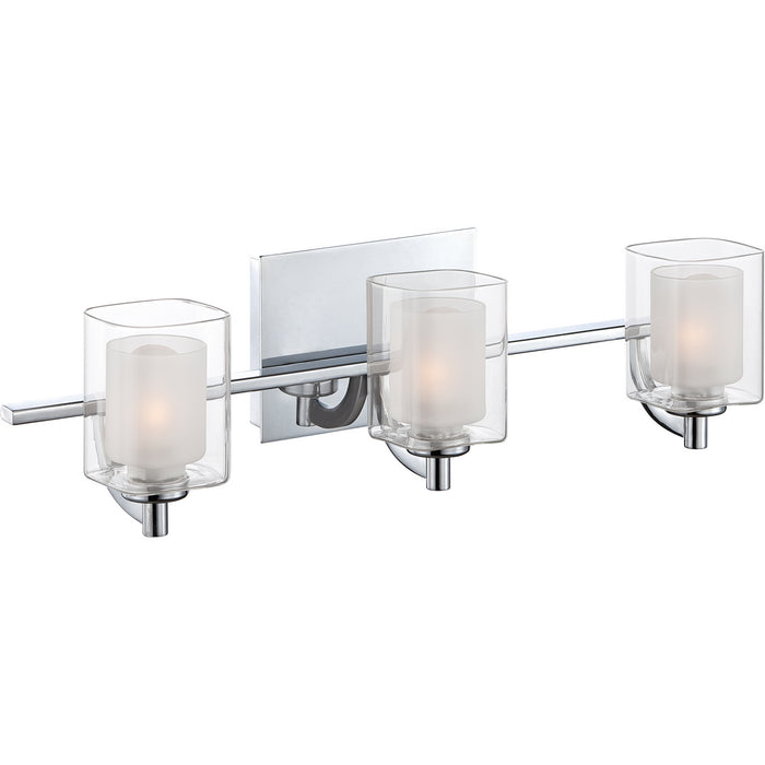Three Light Bath Fixture from the Kolt collection in Polished Chrome finish