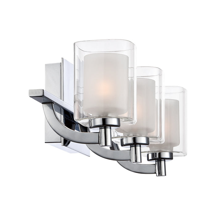 Three Light Bath Fixture from the Kolt collection in Polished Chrome finish