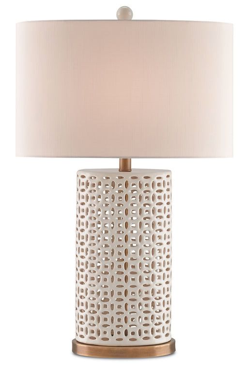 Currey and Company - 6925 - One Light Table Lamp - Bellemeade - Ivory/Antique Brass
