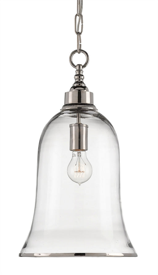 Currey and Company - 9382 - One Light Pendant - Campanile - Nickel