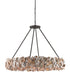 Currey and Company - 9672 - Eight Light Chandelier - Oyster Circle - Textured Bronze/Natural