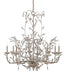 Currey and Company - 9975 - Eight Light Chandelier - Crystal Bud - Silver Granello