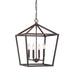 Millennium - 3244-RBZ - Four Light Pendant - None - Rubbed Bronze