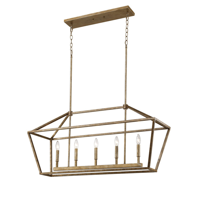 Millennium - 3245-VG - Five Light Island Pendant - None - Vintage Gold