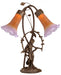 Meyda Tiffany - 11923 - Two Light Accent Lamp - Trellis Girl Lily - Amber Purple