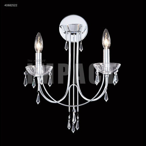 James R. Moder - 40882S22 - Two Light Wall Sconce - Crystal Rain - Silver