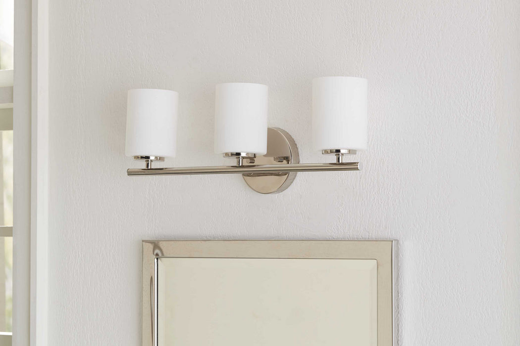 Three Light Bath from the Replay collection in Polished Nickel finish