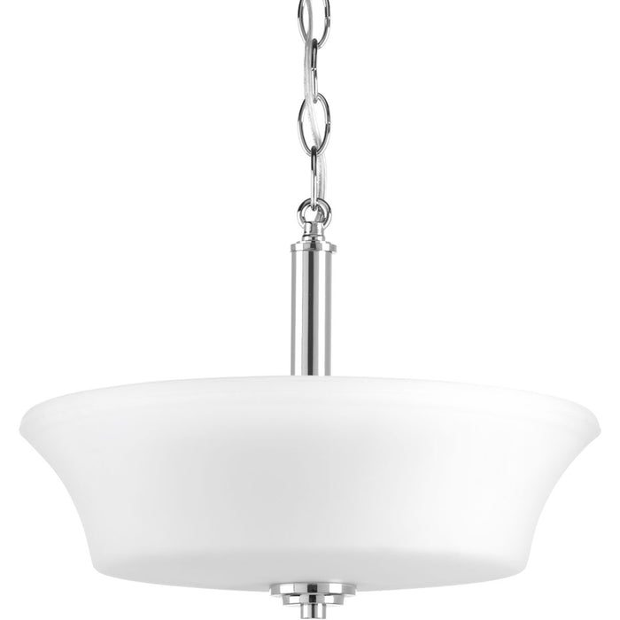 Two Light Semi-Flush Convertible from the Cascadia collection in Polished Chrome finish
