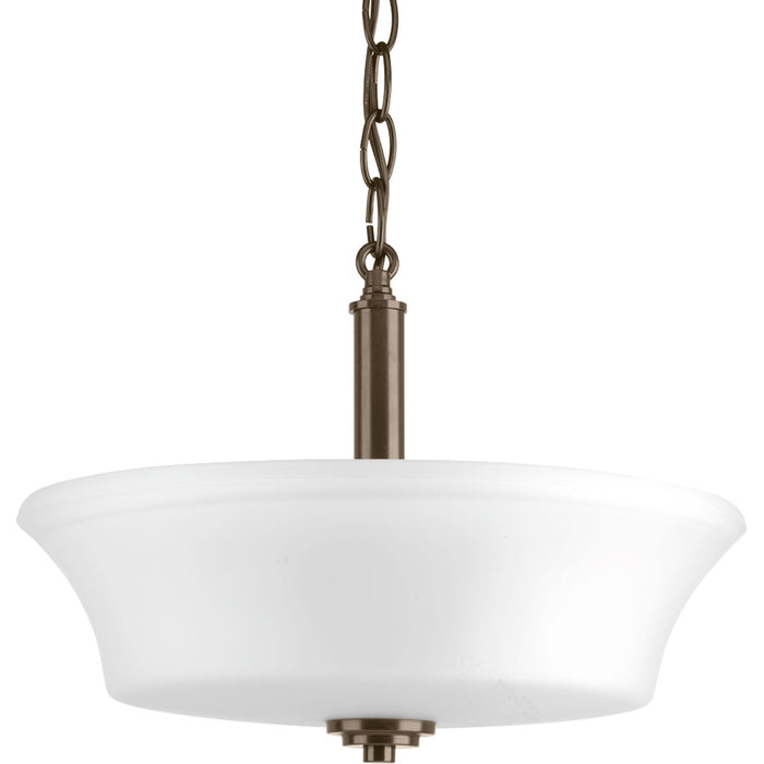 Two Light Semi-Flush Convertible from the Cascadia collection in Antique Bronze finish