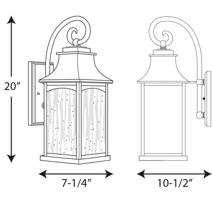 Two Light Wall Lantern from the Maison collection in Oil Rubbed Bronze finish