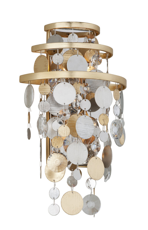 Corbett Lighting - 215-12 - Two Light Wall Sconce - Ambrosia - Gold Silver Leaf & Stainless