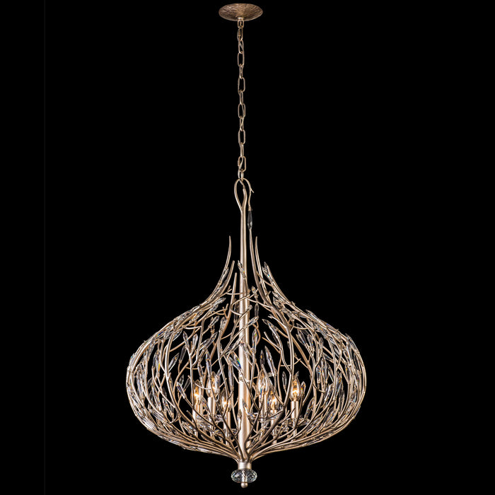 Six Light Pendant from the Bask collection in Gold Dust finish
