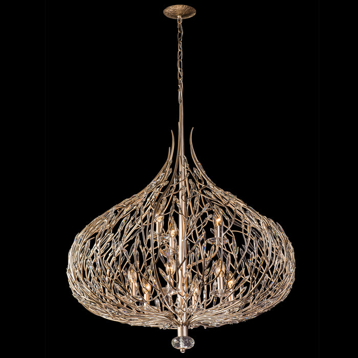 Nine Light Pendant from the Bask collection in Gold Dust finish