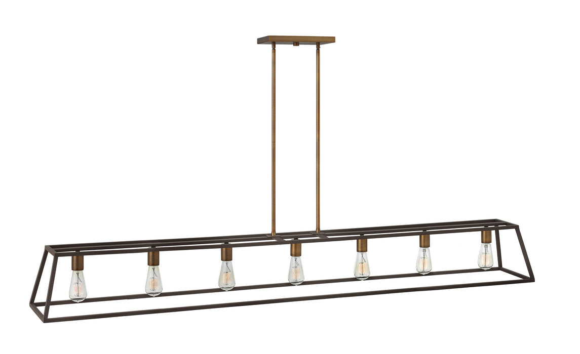 Hinkley - 3355BZ - Seven Light Linear Chandelier - Fulton - Bronze