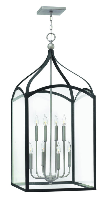 Hinkley - 3418DZ - Eight Light Foyer Pendant - Clarendon - Aged Zinc