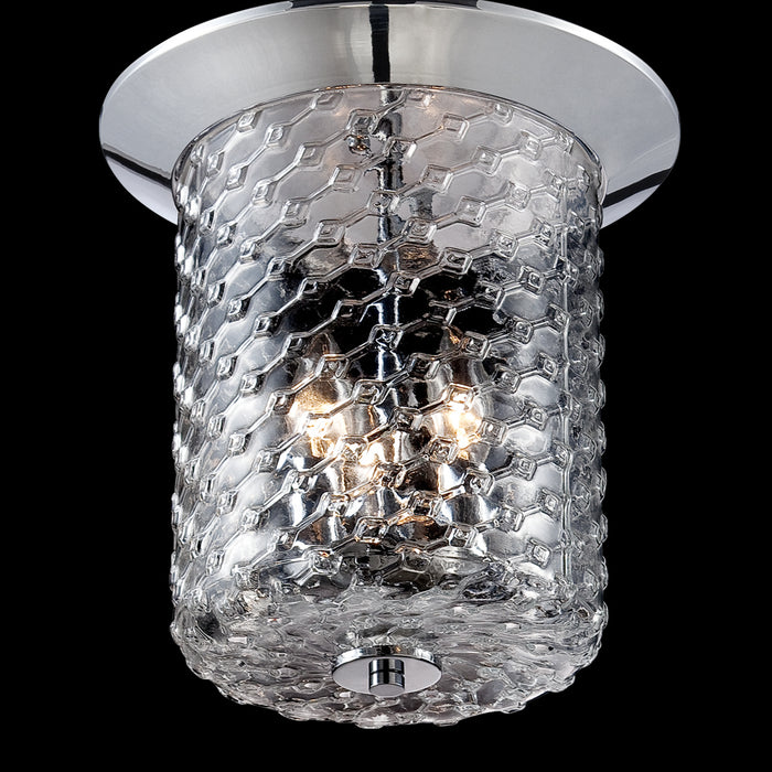 Three Light Flushmount from the Elli collection in Chrome finish