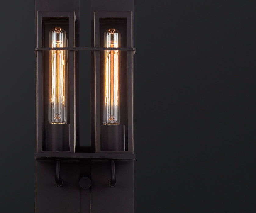 Two Light Outdoor Wall Sconce from the Muller collection in Bronze finish