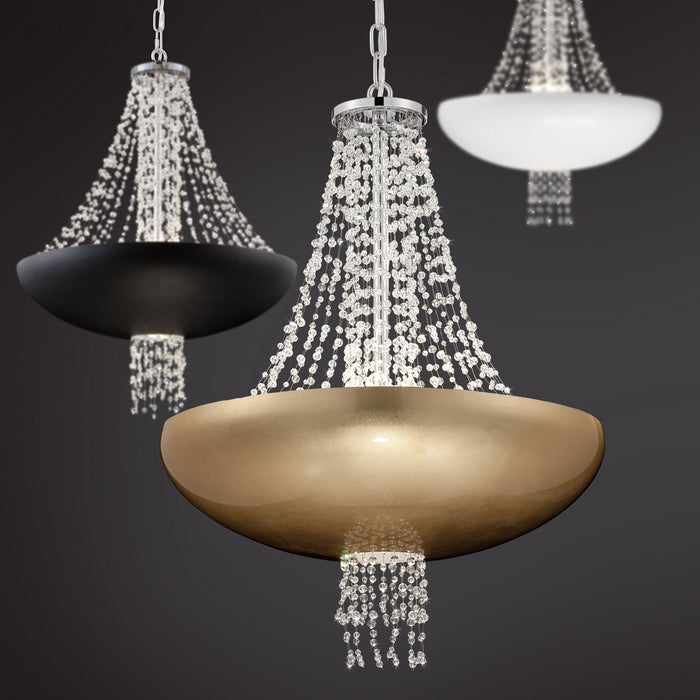 Nine Light Pendant from the Lopez collection in Matte White finish