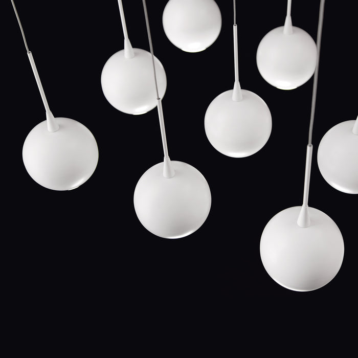 LED Chandelier from the Patruno collection in Matte White finish