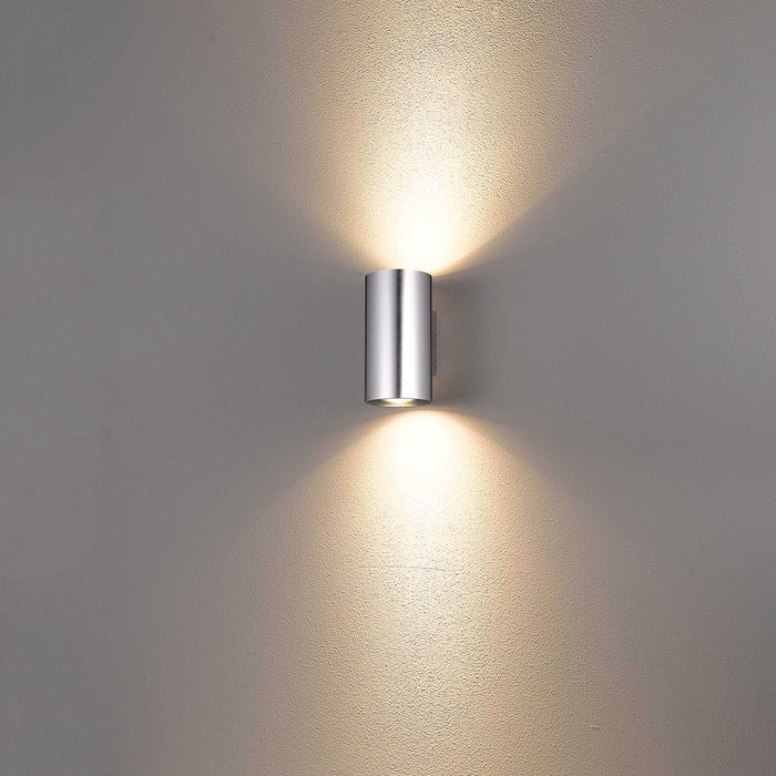 LED Outdoor Wall Mount from the Rotondo collection in Silver finish