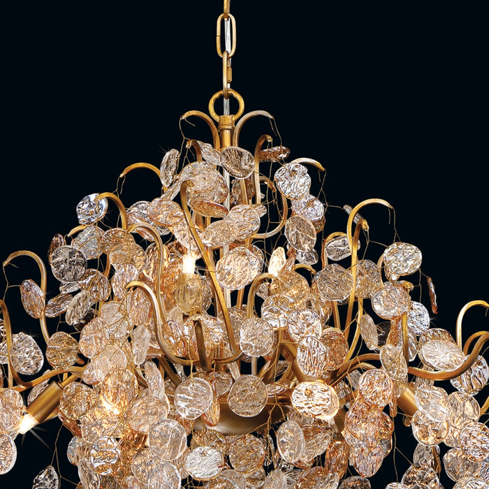 Eight Light Chandelier from the Campobasso collection in Antique Gold finish