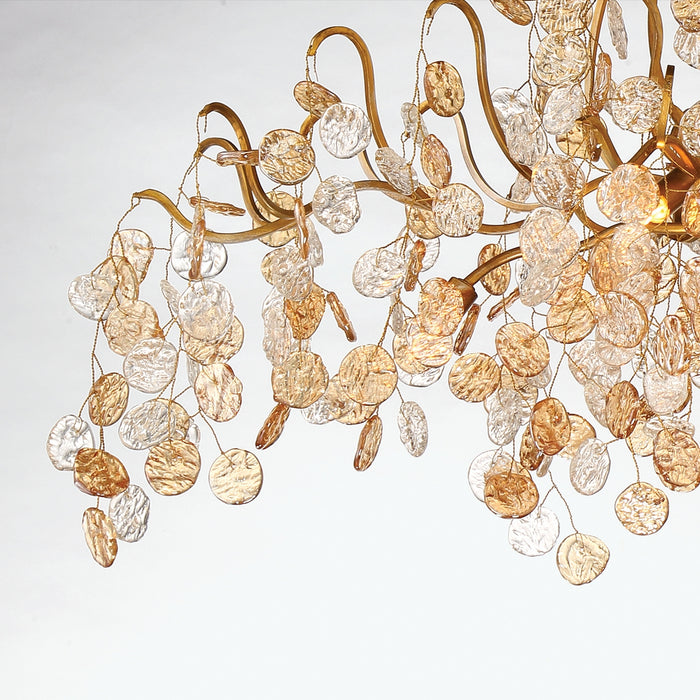 Eight Light Chandelier from the Campobasso collection in Antique Gold finish