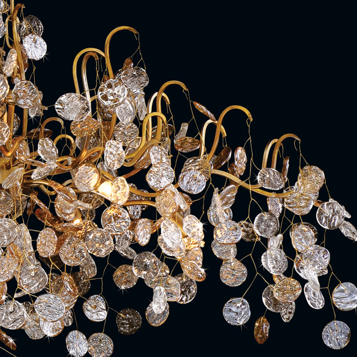Ten Light Chandelier from the Campobasso collection in Antique Gold finish