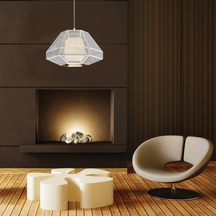 One Light Pendant from the Recinto collection in Chrome finish
