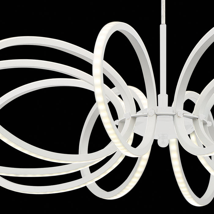 LED Pendant from the Tela collection in White finish