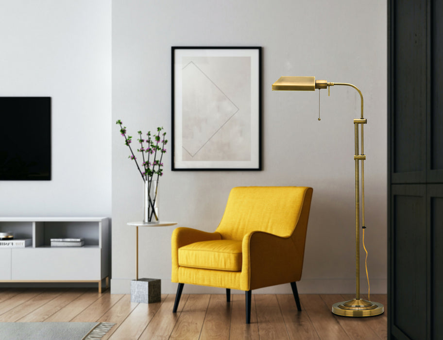 One Light Floor Lamp from the Pharmacy collection in Antique Brass finish