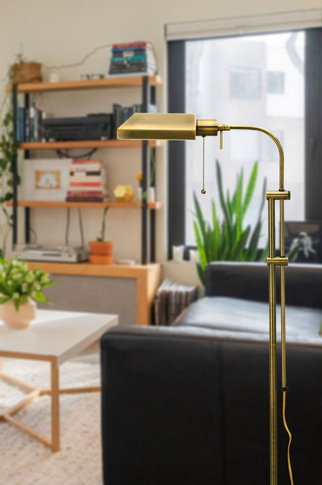 One Light Floor Lamp from the Pharmacy collection in Antique Brass finish