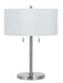 Cal Lighting - BO-2450TB-BS - Two Light Table Lamp - Calais - Brushed Steel