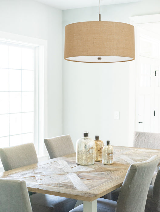 Three Light Pendant from the Addison collection in Burlap finish