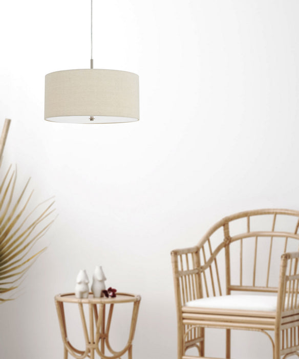 Three Light Pendant from the Addison collection in Off White finish