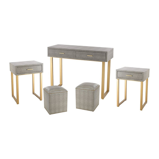 ELK Home - 3169-025/S5 - Accent Table - Beaufort - Gold, Gray, Gray