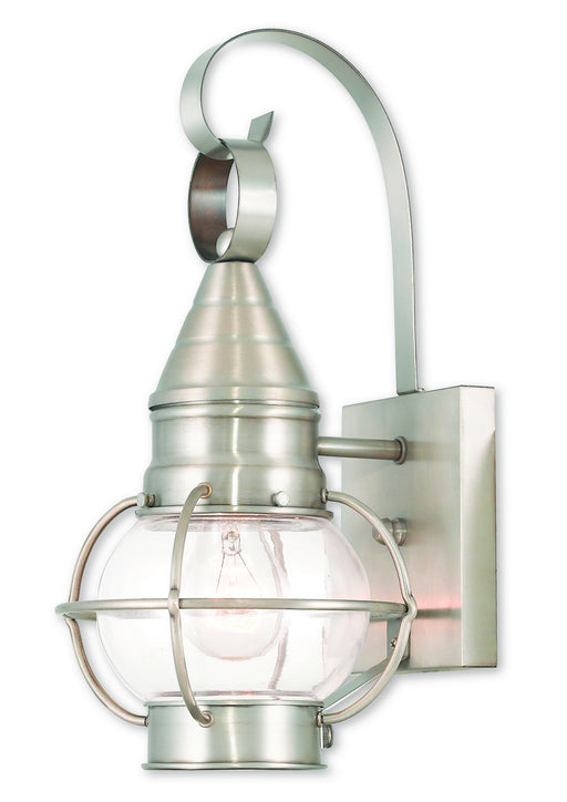 Livex Lighting - 26900-91 - One Light Outdoor Wall Lantern - Newburyport - Brushed Nickel