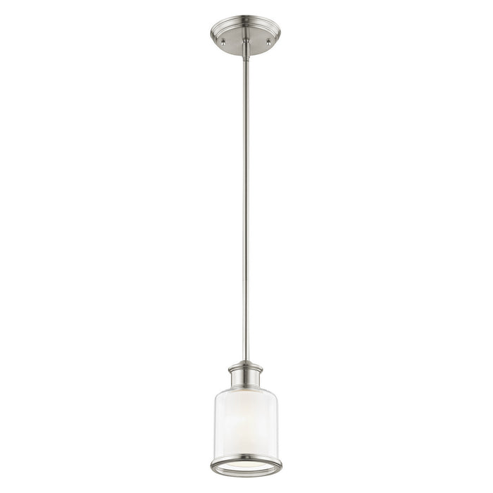 One Light Mini Pendant from the Middlebush collection in Brushed Nickel finish
