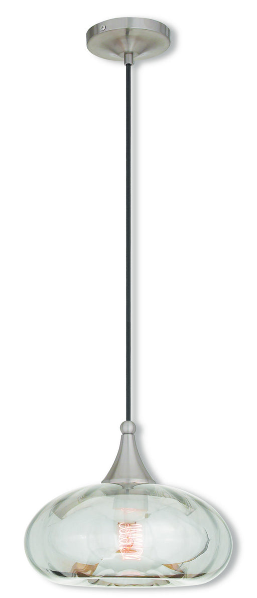 Livex Lighting - 40603-91 - One Light Mini Pendant - Art Glass Mini Pendants - Brushed Nickel
