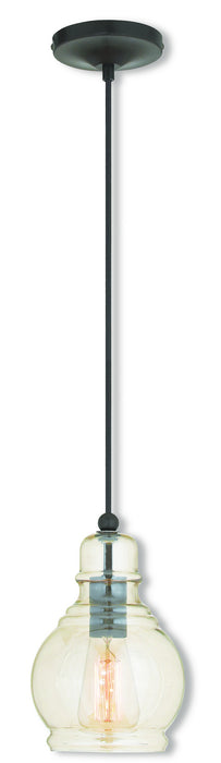 Livex Lighting - 40618-92 - One Light Mini Pendant - Art Glass Mini Pendants - English Bronze