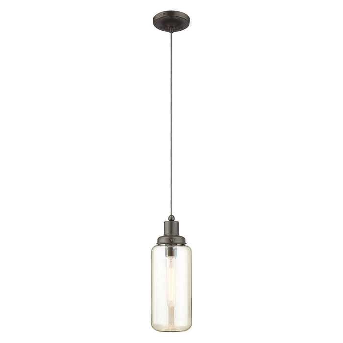 Livex Lighting - 40634-92 - One Light Mini Pendant - Art Glass Mini Pendants - English Bronze