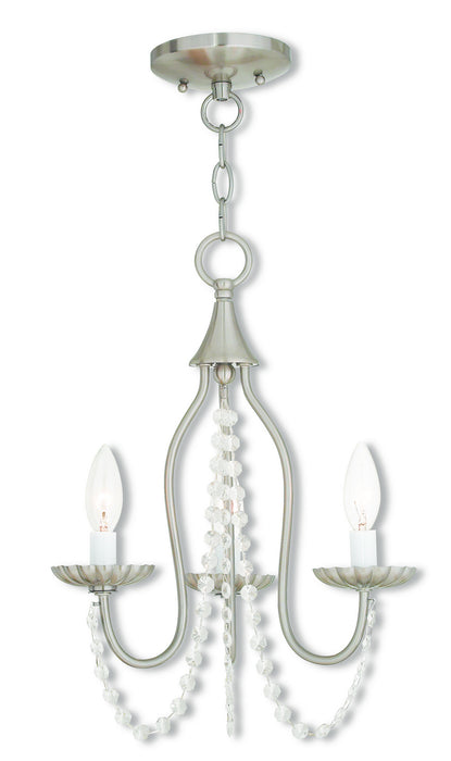 Livex Lighting - 40793-91 - Three Light Mini Chandelier - Alessia - Brushed Nickel