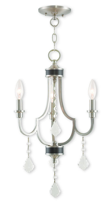 Livex Lighting - 40883-91 - Three Light Mini Chandelier - Glendale - Brushed Nickel