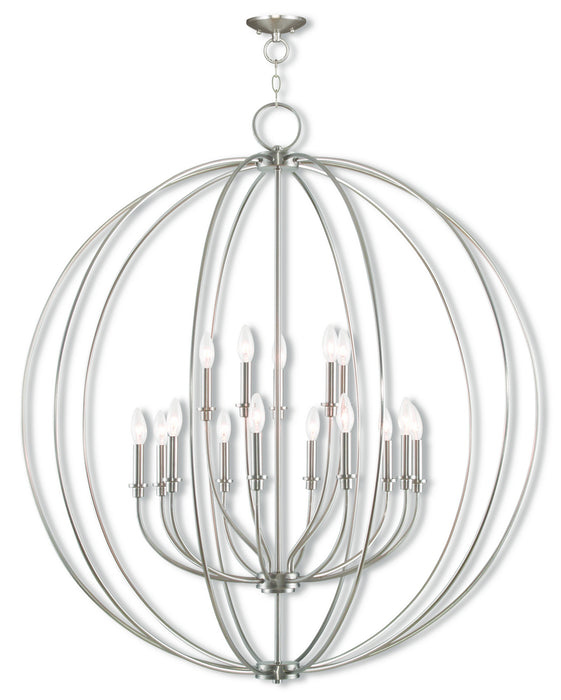 Livex Lighting - 46690-91 - 15 Light Foyer Chandelier - Milania - Brushed Nickel