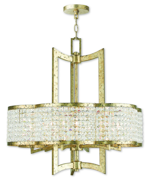 Livex Lighting - 50576-28 - Six Light Chandelier - Grammercy - Hand Applied Winter Gold