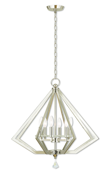 Livex Lighting - 50666-35 - Six Light Chandelier - Diamond - Polished Nickel